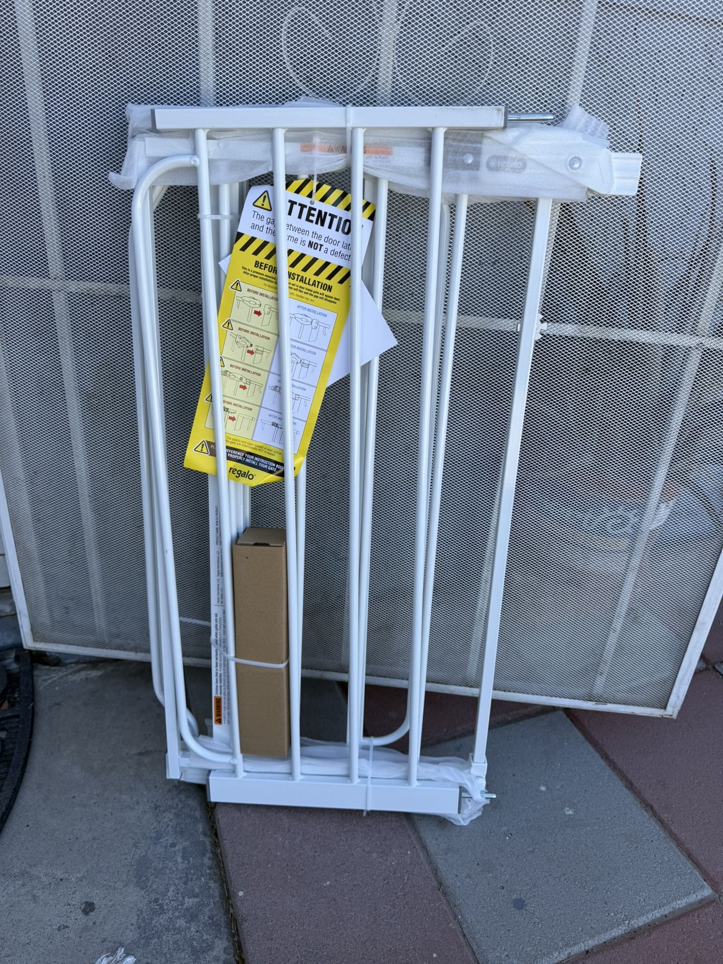 White"extra Baby Gate / Pet Gate - Adjustable Safety Gate, Easy Install" 1164 EWDS