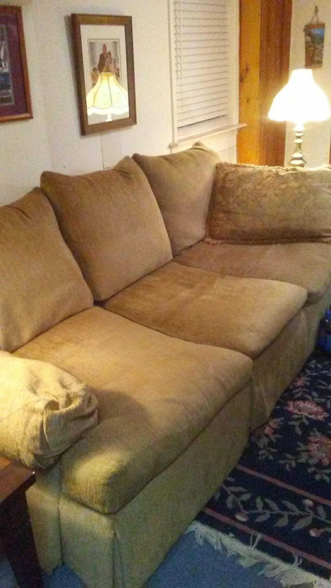 3 Cushion Tan Couch