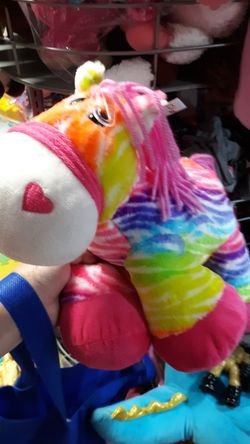 Rainbow colored horse