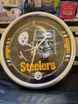 Pittsburgh Steelers Chrome Wall Clock