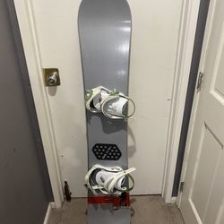 Snowboard With Bindings - Size 156cm