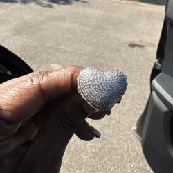 Statement Heart Ring (Iced Out Pavé Design) 