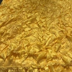 Yellow Shiny Belle Dress Fabric