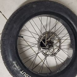 20x4 front wheel with brake and tire