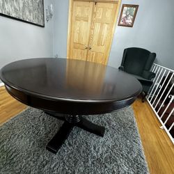 Round Wooden Coffee Table With 4 Chairs 