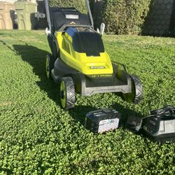 Ryobi cordless lawnmower 