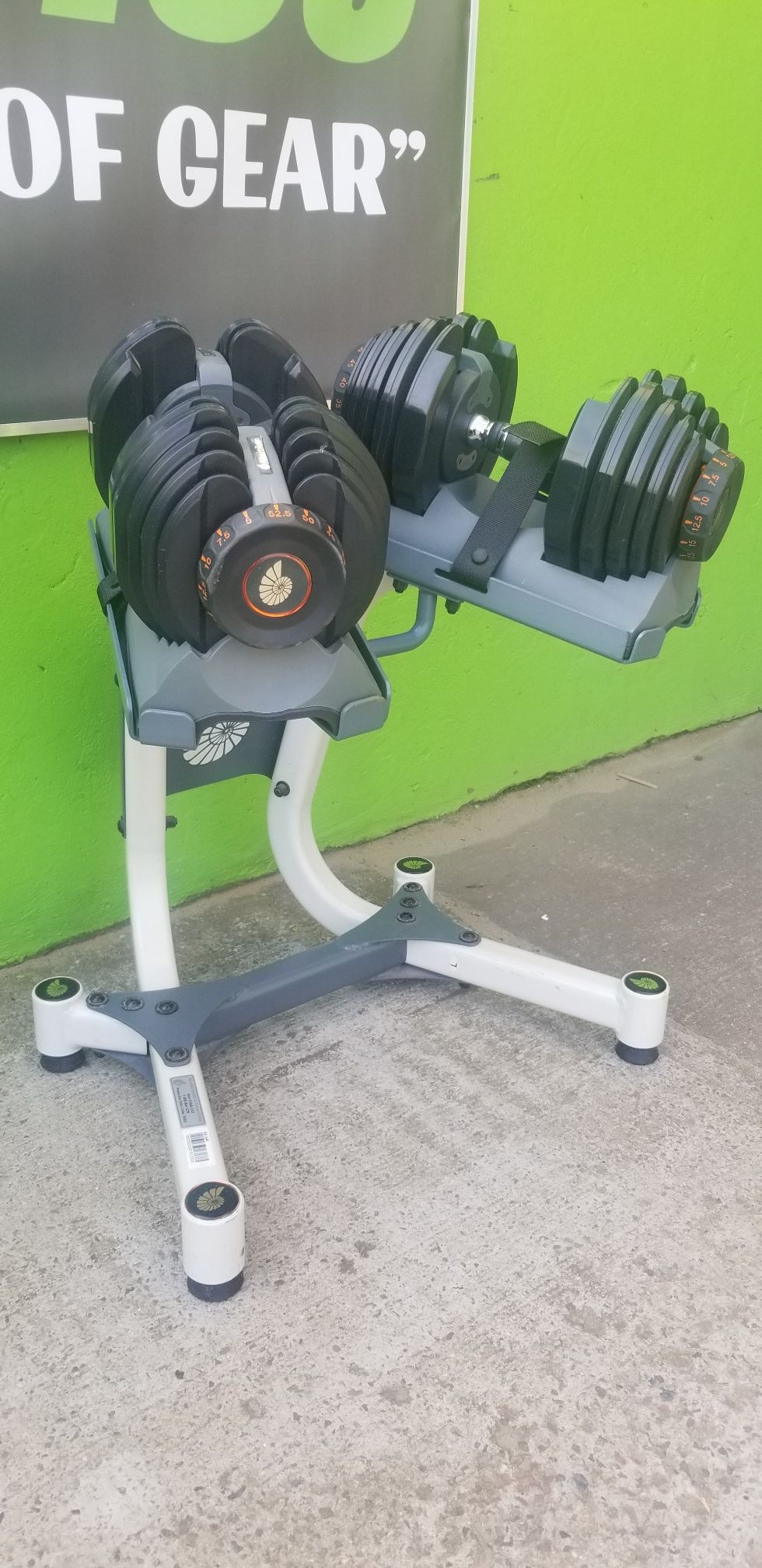 NAUTILUS / BOWFLEX 552 ADJUSTABLE DUMBBELLS WEIGHTS WITH DUMBBELL STAND
