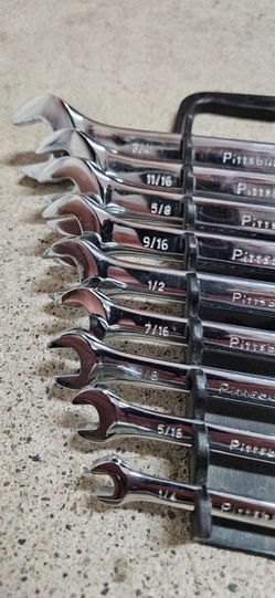 9 piece Pittsburgh open end wrench set