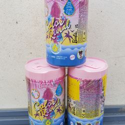 Barbie Color Reveal 3 Cans New
