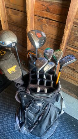 Sun Mountain Golf Bag With 2 Drivers And Few Woods 
