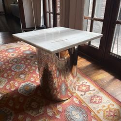 CB2 LUCA marble side table