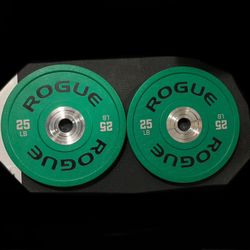 Rogue Urethane 25 lb Olympic 2” Bumper weight plate set lbs plates weights weight 25lbs 25lb Bumpers or Barbell bar Fitness 