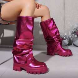 Pink Rave Boots