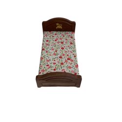 Maple Town Dollhouse Floral Bed