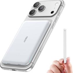 new for Magsafe Portable Charger, 5000mAh Wireless Magnetic Power Bank with USB C Charging,Travel Essential for Magsafe Battery Pack Compatible with i