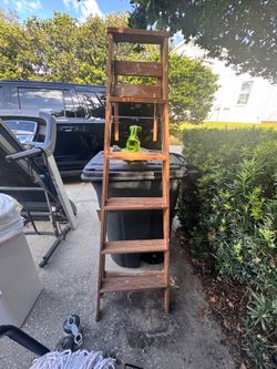 Vintage wooden ladder