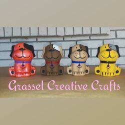 Hand painted coin banks by me