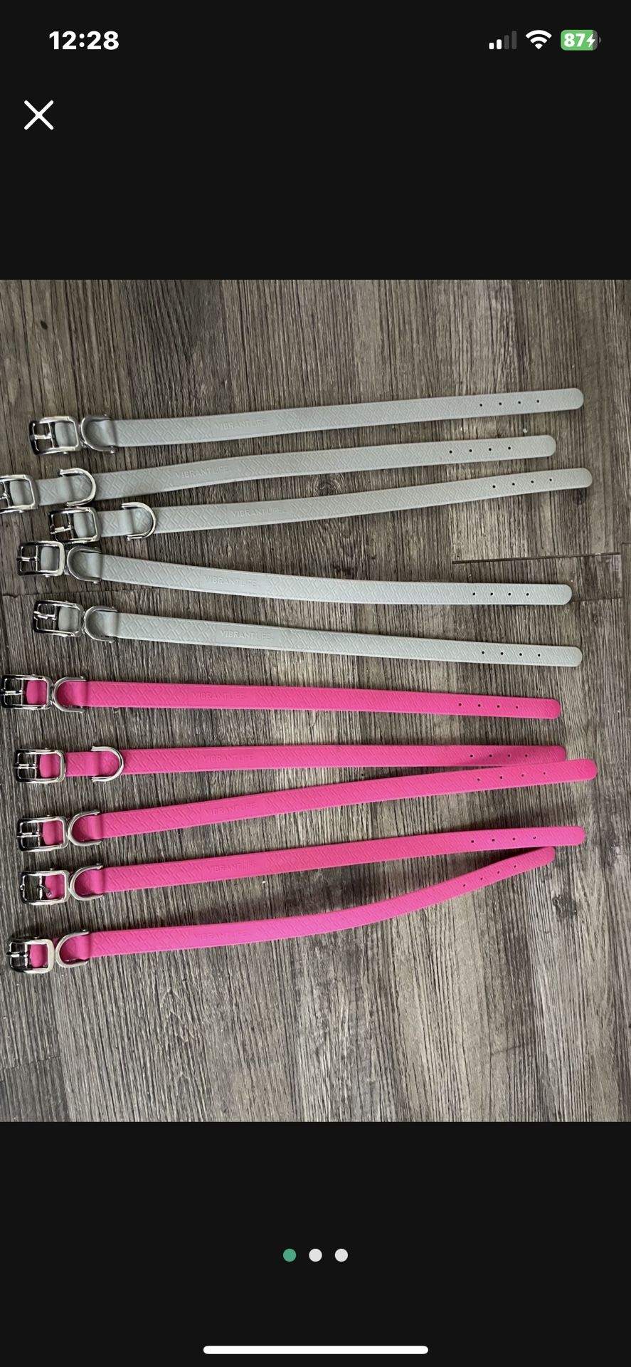 Medium Pet Collar Belt Water Proof Strong Retails $12 to $18