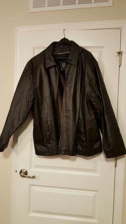 Men Brown leather jacket