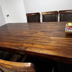 Large Dining Table W/ Barstools