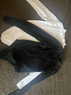 Ribbed Bodysuits Black and White Set of 2