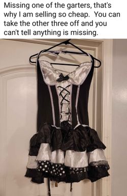 Black and White Corset Costume Dress