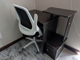 Computer desk and chair