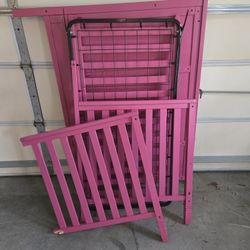 Raspberry Pink Baby Crib And Day Bed