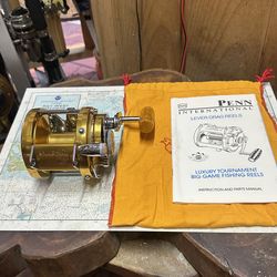 Pristine Penn International 30 With Original Manual and Reel Bag