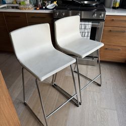 Leather IKEA Bar Chairs