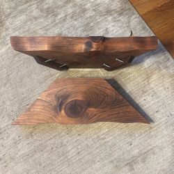 Live Edge Corner Shelves