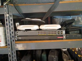 Cisco ASA 5508-X firewall, 2960-X  POE switch, 3x AIR-CAP3702 Access Points, good for lab