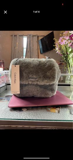 Calvin Klein Faux Fur Crossbody Or Regular Hand Bag