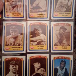 9 Baseball Great Player Cards