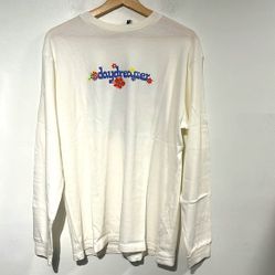Daydreamer flower graphic long sleeve in off white