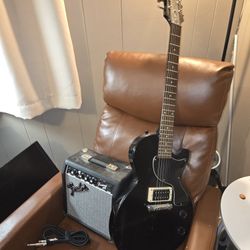 Electric Guitar And Amp