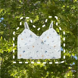 Forever 21 floral mesh top