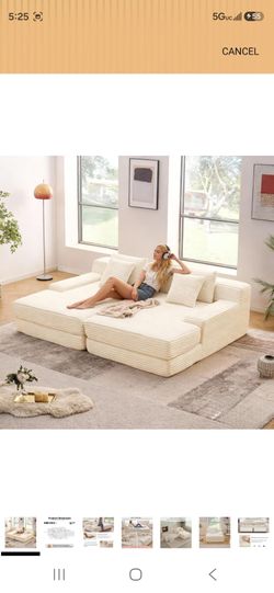 Brand new 85" oversized chaise lounge chair IN BOX
