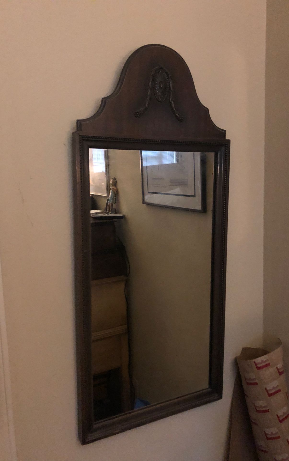 Antique mirror 16 x 35