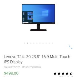 Thinkvision Touchscreen Monitor