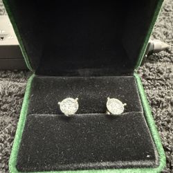 4ct Certified Moissanite Diamond Earrings 