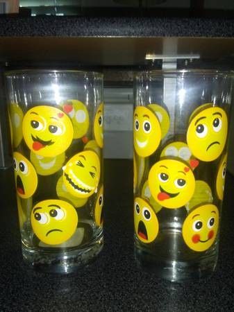 (2) Smile Emoji Glasses! Brand New!
