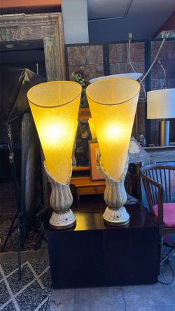 Original, beautiful Mid Century awesome style rare  table lamps