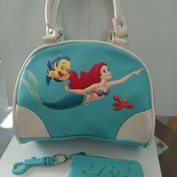 Disney Little Mermaid Purse And Coin Bag Set.