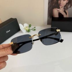 Fashionable frameless sunglasses, men’s and women’s polarized sunglasses 