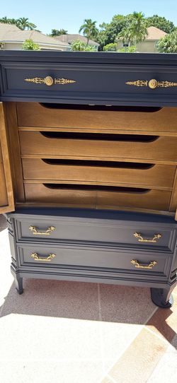 Tall Blue Dresser