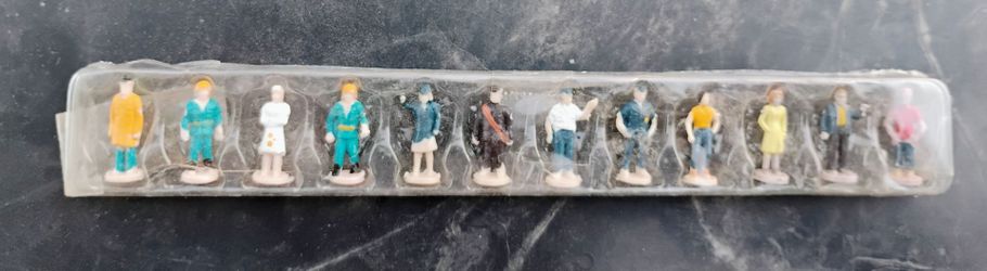 Miniature Model Train People Figures Set