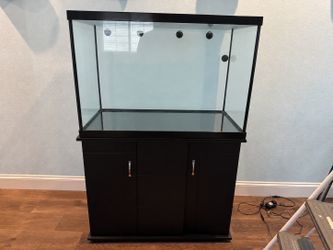 Fish tank and cabinet w/ pump & accessories