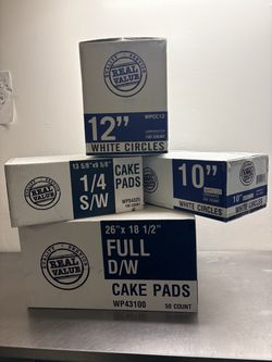 Real Value Cake Pads & White Circle Boards Bundle