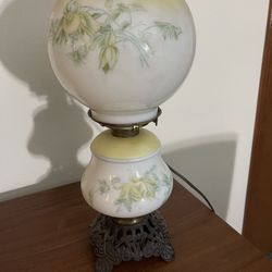 Antique Hurricane Parlor Lamp
